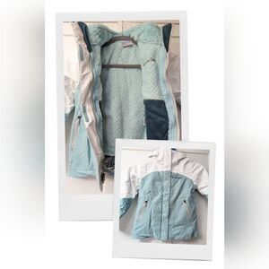 COLUMBIA Bugaboo II Fleece Interchange Jacket, Aqua Haze/White, Youth XS (6/6X)